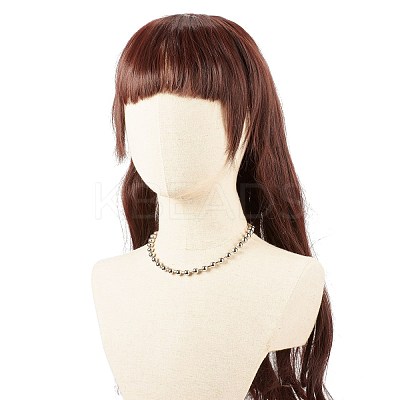 Non-Tarnish 304 Stainless Steel Ball Chains Necklace for Women NJEW-JN03892-01-1