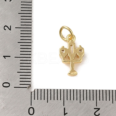 Brass Micro Pave Clear Cubic Zirconia Pendants KK-R162-023G-1