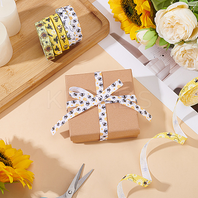 6Rolls Polyester Ribbons SRIB-HY0001-14-1