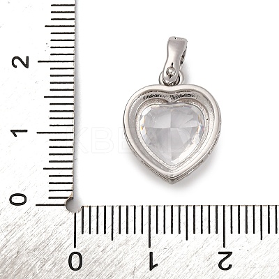 925 Sterling Silver Pave Clear Cubic Zirconia Pendants STER-F063-01B-01-1