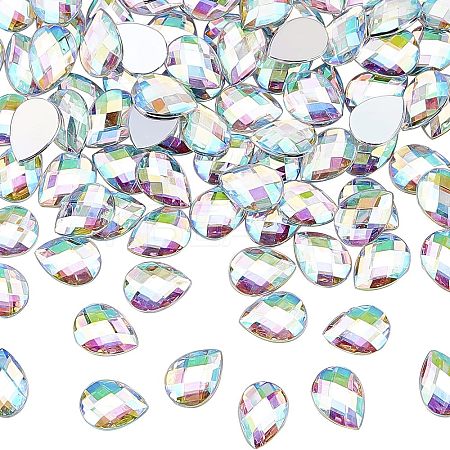 Flat Back Imitation Taiwan Acrylic Rhinestone Cabochons GACR-FG0001-04-1
