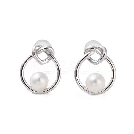 925 Sterling Silver Studs Earring EJEW-H002-10P-1