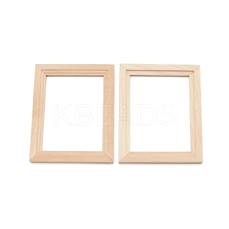Mini Rectangle Wood Photo Frame Stands AJEW-WH0252-20-1