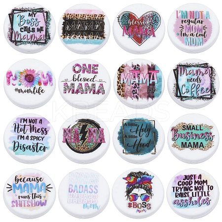 16Pcs 16 Styles Food Grade Eco-Friendly Silicone Focal Beads SIL-SZ0002-62-1