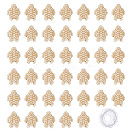  40Pcs Tortoise Handmade Porcelain Beads DIY-SC0015-62B-1