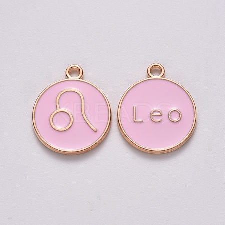 Alloy Enamel Pendants ENAM-S124-01B-09G-1