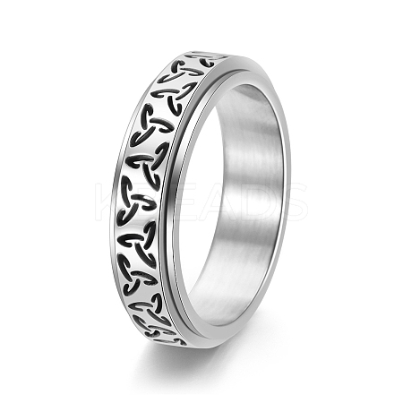Rotatable Stainless Steel Finger Ring PW-WGB0425-06-1