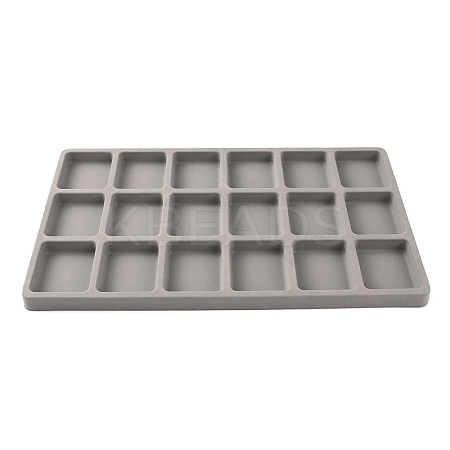 Resin Flocking 16 Grids Beading Jewelry Design Beads Storage Tray TOOL-WH0134-69A-1