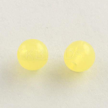 Imitation Jelly Round Acrylic Beads TACR-R112-10mm-03-1