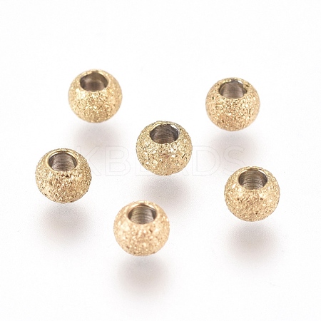 Ion Plating(IP) 304 Stainless Steel Textured Spacer Beads STAS-P108-04G-A-1