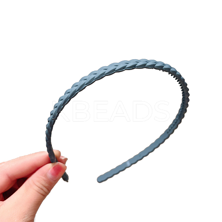 Resin Braided Thin Hair Bands OHAR-PW0003-191G-1