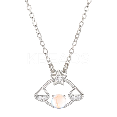 Constellation Rhinestone Pendant Necklace PW-WG94542-07-1