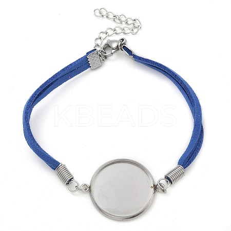 Faux Suede Double Cord Bracelet Making LS-STAS-M084-10P-03-1