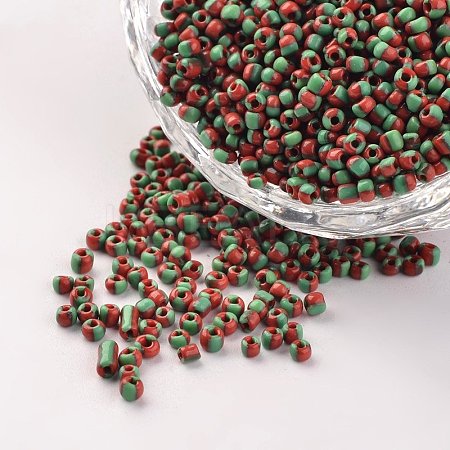 12/0 Opaque Colours Seep Glass Beads SEED-M008-C48-1