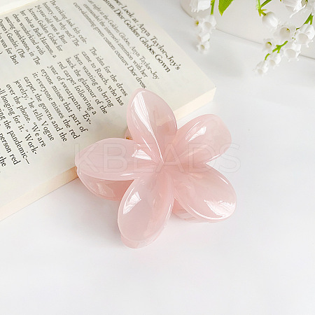 Candy Color Flower Plastic Claw Hair Clips LS-PW-WG0066C-04-1