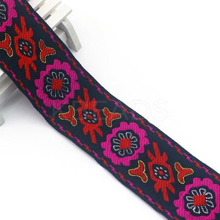 Flat Ethnic Style Embroidery Polyester Ribbons PW-WG39693-09-1
