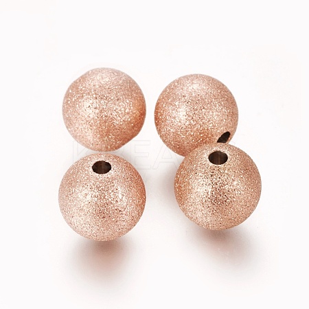 Ion Plating(IP) 304 Stainless Steel Textured Beads STAS-F217-10RG-1