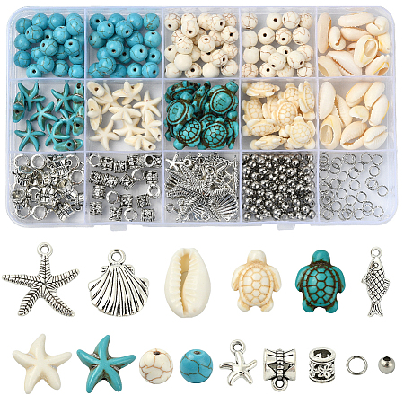DIY Marine Themed Beads Making Findings Kit DIY-SC0031-28-1