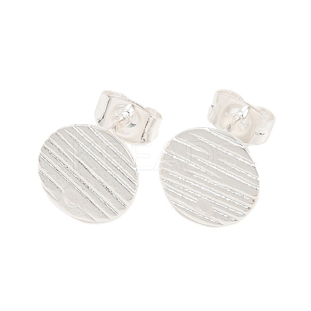 304 Stainless Steel Ear Stud Findings STAS-O119-17B-S-1