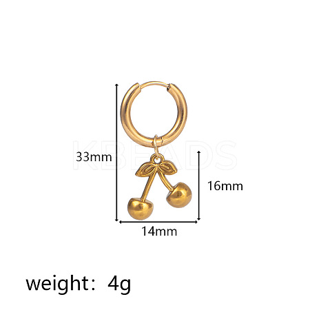 304 Stainless Steel Hoop Dangle Earrings WG37D9E-02-1