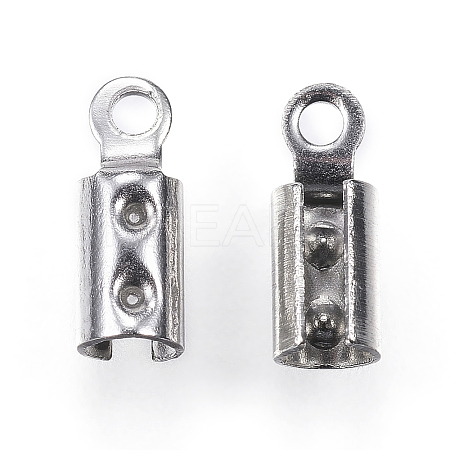 Tarnish Resistant 304 Stainless Steel Folding Crimp Ends LS-X-STAS-P107-07P-1