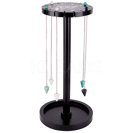Wooden Pendulum Display Stand with Tray DIY-CN0002-23-1