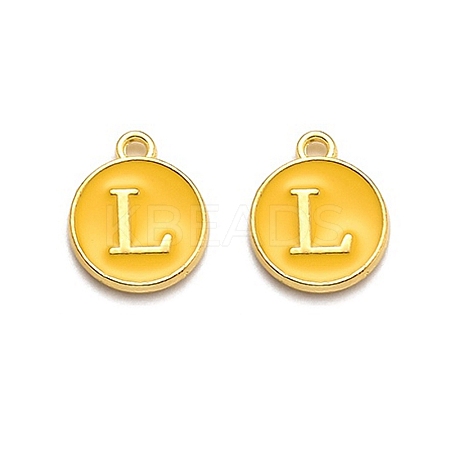 Golden Plated Alloy Enamel Charms LS-ENAM-Q437-13L-1
