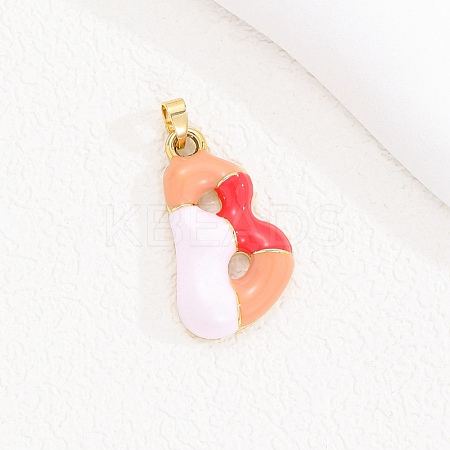 Alloy Enamel Pendants ENAM-S023-01G-B-1