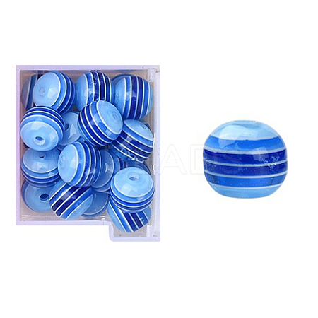 Mybeadsfindings Transparent Stripe Resin Beads LS-JX717D-1
