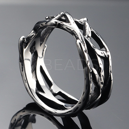 304 Stainless Steel Finger Rings FS-WG2B888-01-1