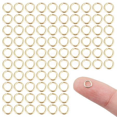 500Pcs Brass Open Jump Rings KK-DR0001-32C-1