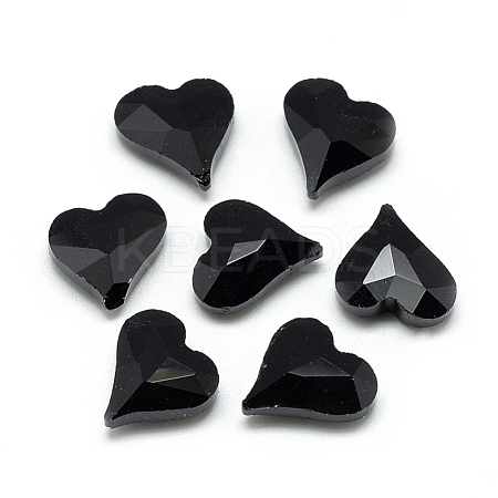 Pointed Back Glass Rhinestone Cabochons RGLA-T031-12x13mm-23-1
