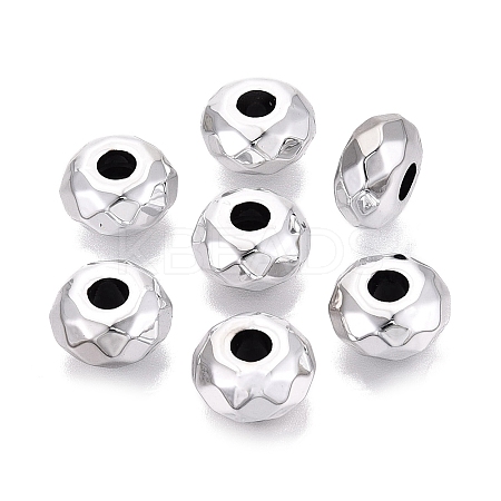 UV Plating Iridescent Transparent Acrylic European Beads OACR-E033-22-11-1