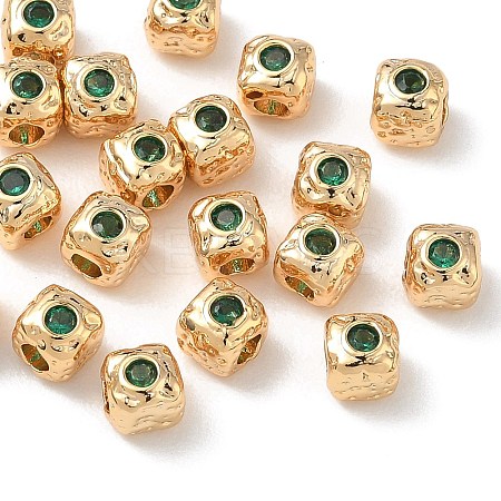 SHEGRACE Brass Cubic Zirconia Beads XGRQ4H529-682G-B-1