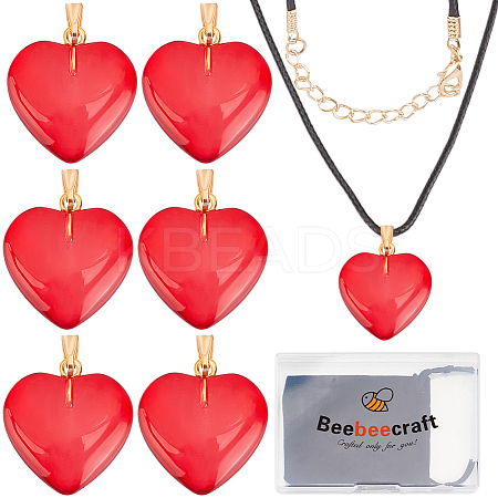 Valentine's Day DIY Pendant Necklaces Making Kits DIY-BBC0002-15A-1