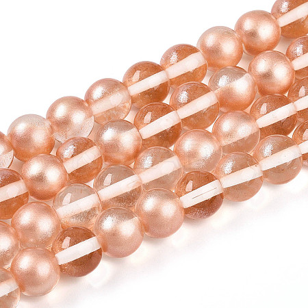 Baking Paint Transparent Glass Beads X1-DGLA-N011-10mm-04-1