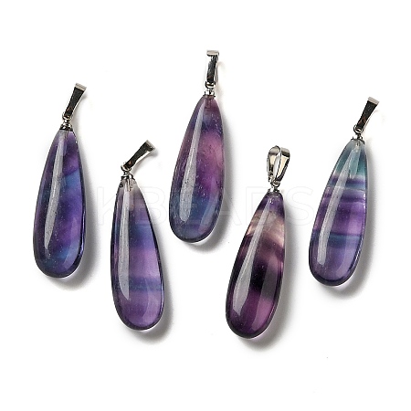 Natural Colorful Fluorit Pendants G-Q192-07P-05-1