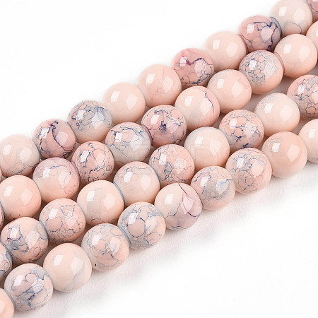 Baking Paint Glass Beads X1-DGLA-N003-8mm-C02-1