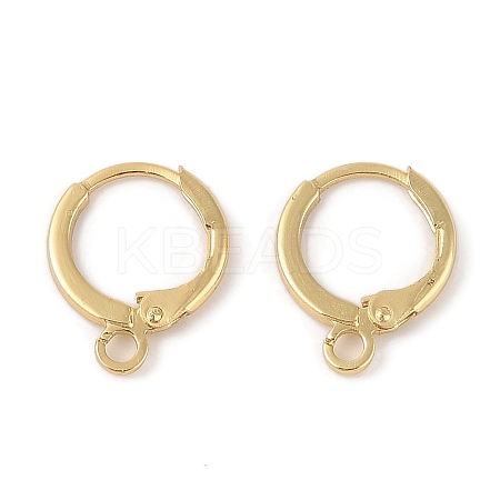 Brass Hoop Earrings Finding KK-Q822-01G-1