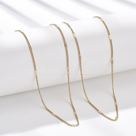 2MM 304 Stainless Steel Curb Chain Necklaces NJEW-T016-13G-1