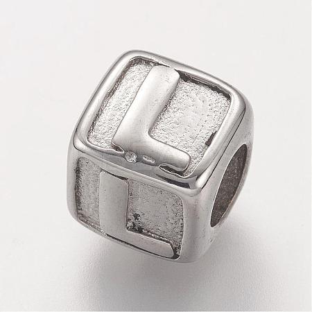 Tarnish Resistant 304 Stainless Steel European Beads STAS-E115-P-L-1