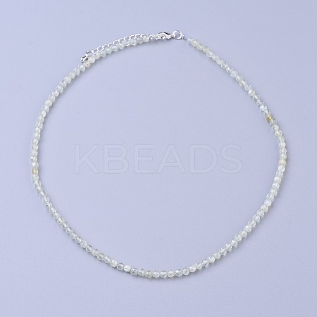 Natural Prehnite Beaded Necklaces NJEW-K114-B-A12-1
