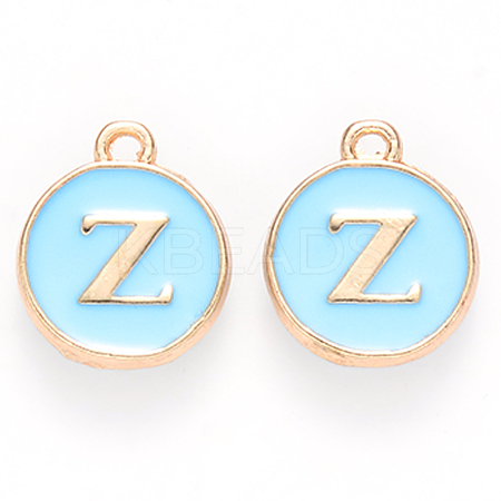 Golden Plated Alloy Enamel Charms ENAM-S118-04Z-1