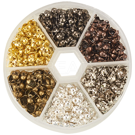 Multicolor Iron Round Spacer Beads with Box for Jewelry Making 7~8x3.6~4x3mm IFIN-PH0001-07-NF-1