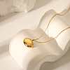 Fashion Oval 304 Stainless Steel Stud Earrings & Pendant Necklaces Sets for Women BL8928-1-2