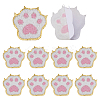 10Pcs Polyester Paw Print Iron on/Sew On Patches PATC-FG0002-76-1