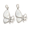 Brass Micro Pave Clear Cubic Zirconia Pendants KK-L211-019P-01-1