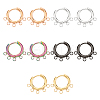 10 Pairs 5 Colors 304 Stainless Steel Hoop Earring Findings STAS-DC0011-06-1