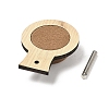 Desktop Wooden Bracelet Display Stands with Velvet Mat and Iron Support ODIS-C013-03A-3