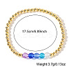Elegant Brass & Faceted Glass Bead Stretch Bracelets CP7555-3-2